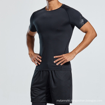 High Quality Athletic Clothes Casual Gym Fitness Breathable Stretchable Quick Dry Men's  T-shirts